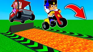 ОГРОМНЫЙ ТРАМПЛИН НУБА против ТРАМПЛИН ПРО в МАЙНКРАФТ ! ДЕВУШКА ВИДЕО ТРОЛЛИНГ MINECRAFT БИТВА